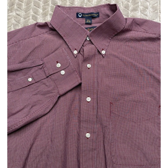 Tommy Hilfiger Mens Shirt Size 16.5‎ 34-35 Red Long Sleeve Button Down TLC - Picture 1 of 13
